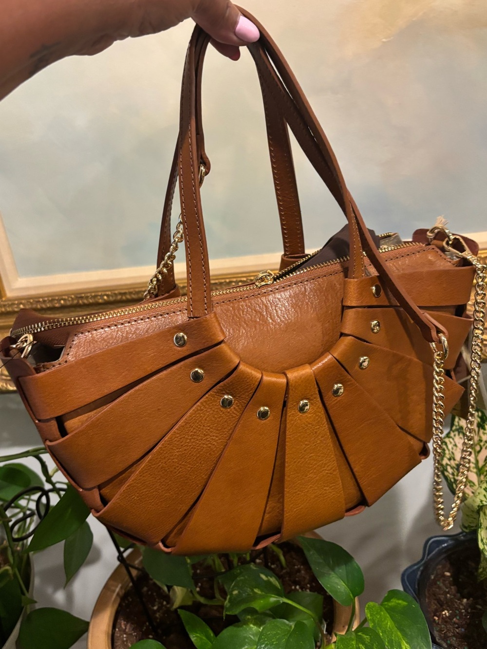 LUCOLENA DI PRATSI Italian Leather Bag + Dust Bag